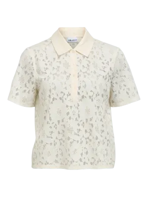 OBJBIANCA S/S LO POLO TOP NOOS White Sand