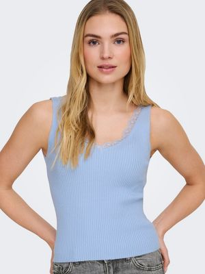 JDYNANNA S/L V-NECK LACE TOP KNT Cashmere Blue
