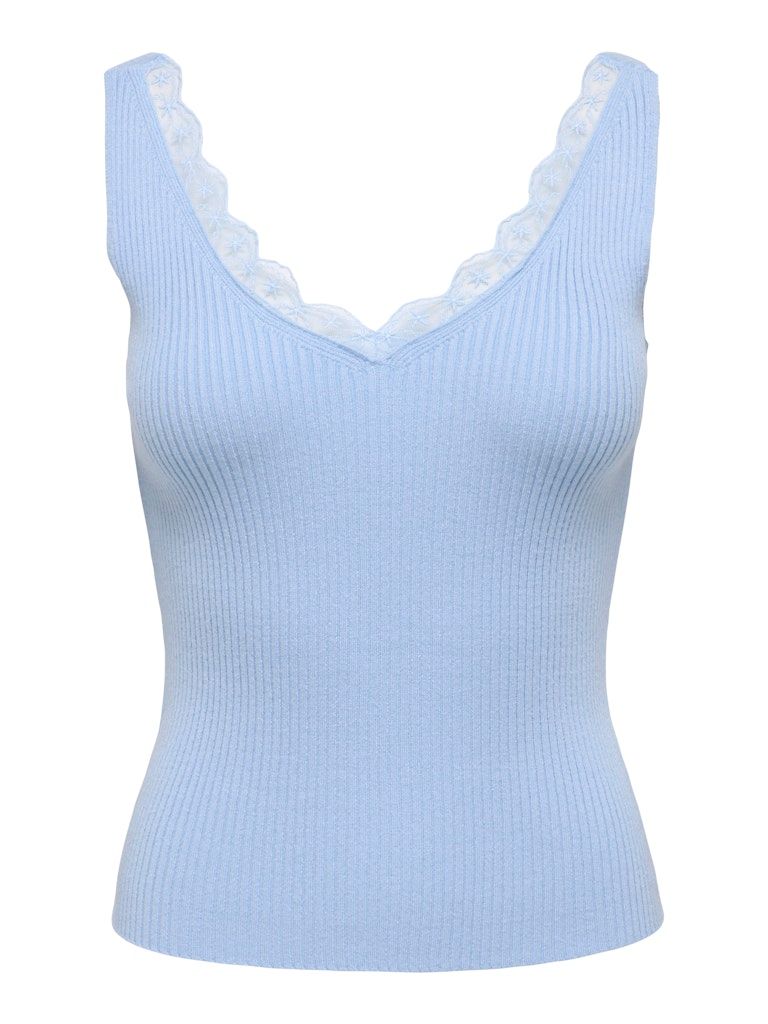 JDYNANNA S/L V-NECK LACE TOP KNT Cashmere Blue