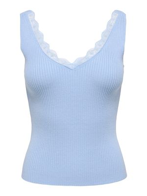 JDYNANNA S/L V-NECK LACE TOP KNT Cashmere Blue