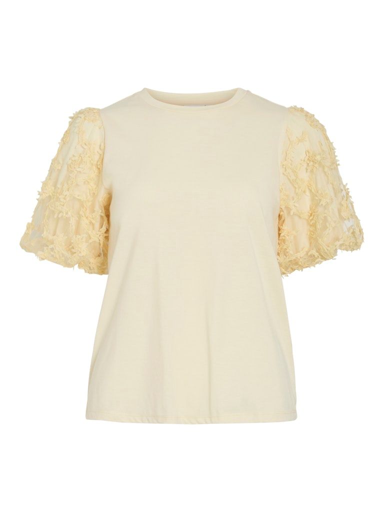 VIONESCA O-NECK S/S TOP Pastel Yellow