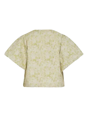 VIKAIA O-NECK 2/4 JACQUARD BOLERO/DC Smoke Green/JACQUARD