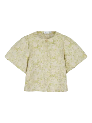 VIKAIA O-NECK 2/4 JACQUARD BOLERO/DC Smoke Green/JACQUARD