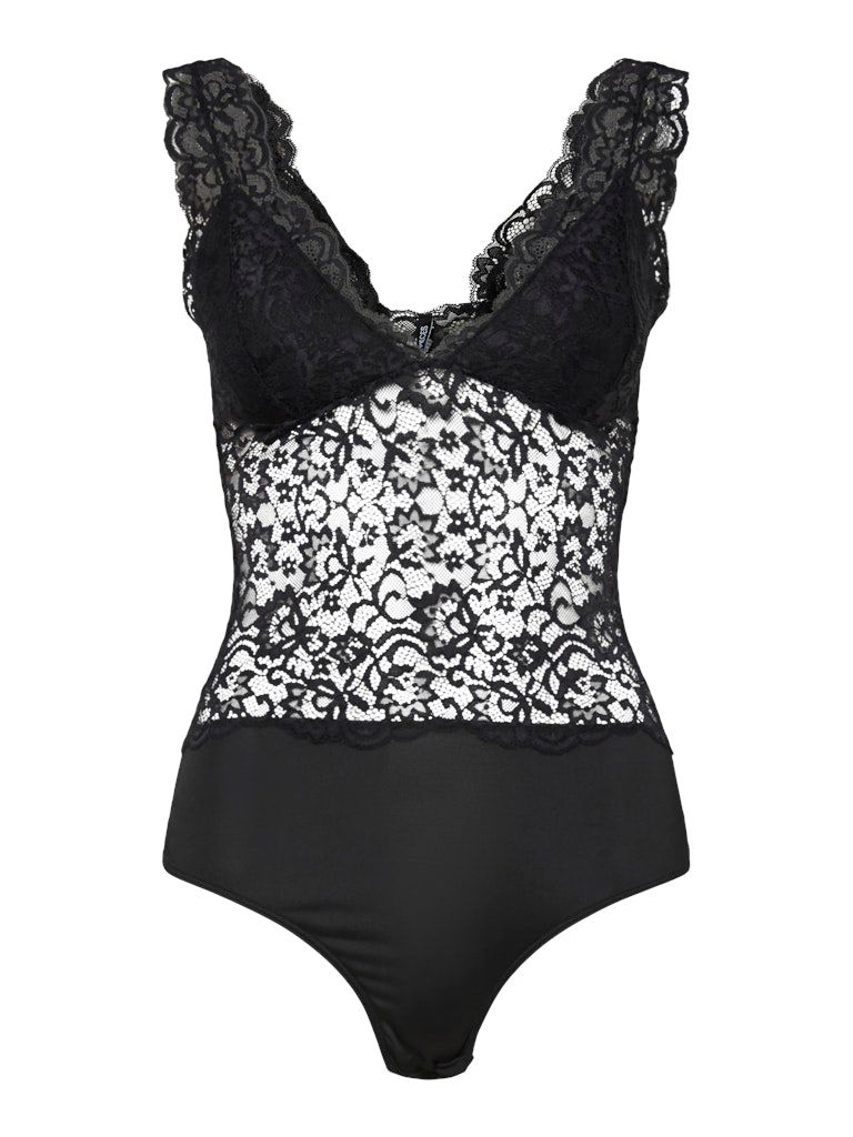 PCLINA LACE TANK BODYSTOCKING NOOS Black