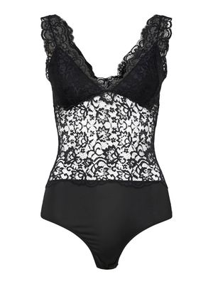 PCLINA LACE TANK BODYSTOCKING NOOS Black