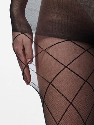 PCRABINE TIGHTS NOOS Black/CHECK