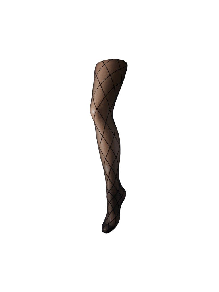 PCRABINE TIGHTS NOOS Black/CHECK