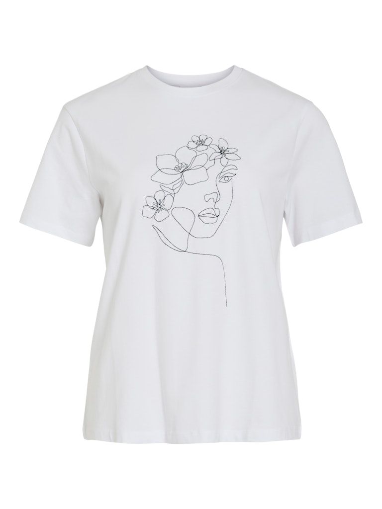 VINORA S/S T-SHIRT - NOOS Bright White/EMB JUL