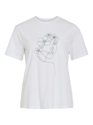 VINORA S/S T-SHIRT - NOOS Bright White/EMB JUL