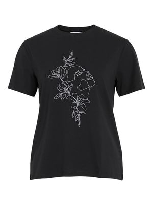 VINORA S/S T-SHIRT - NOOS Black Beauty/EMB AVA