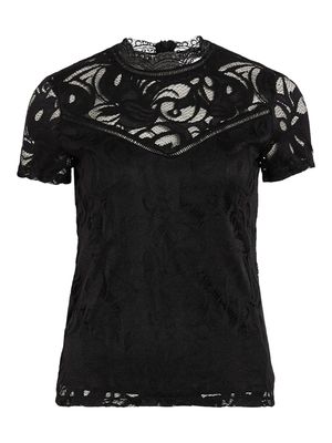 VISTASIA LACE S/S TOP - NOOS Black