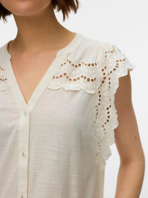 VMJAYLA S/L TOP WVN BTQ GA Cloud Dancer
