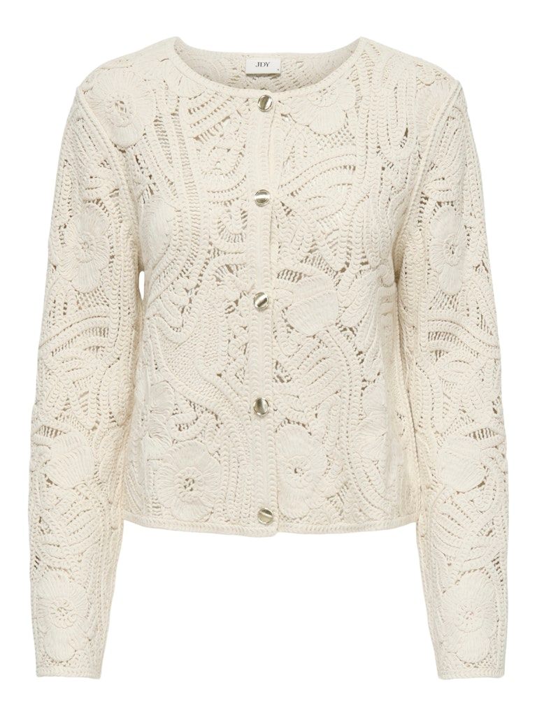 JDYZANKA L/S CROCHET CARDIGAN JRS Cloud Dancer