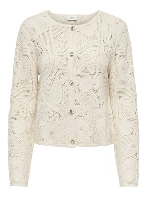 JDYZANKA L/S CROCHET CARDIGAN JRS Cloud Dancer