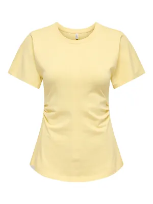 ONLMARIE S/S RUCHING TOP JRS NOOS Sunlight