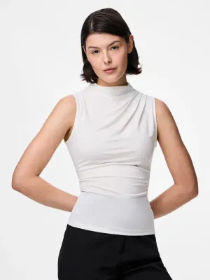 PCMADISON SL DRAPED TOP JRS NOOS BC Cloud Dancer