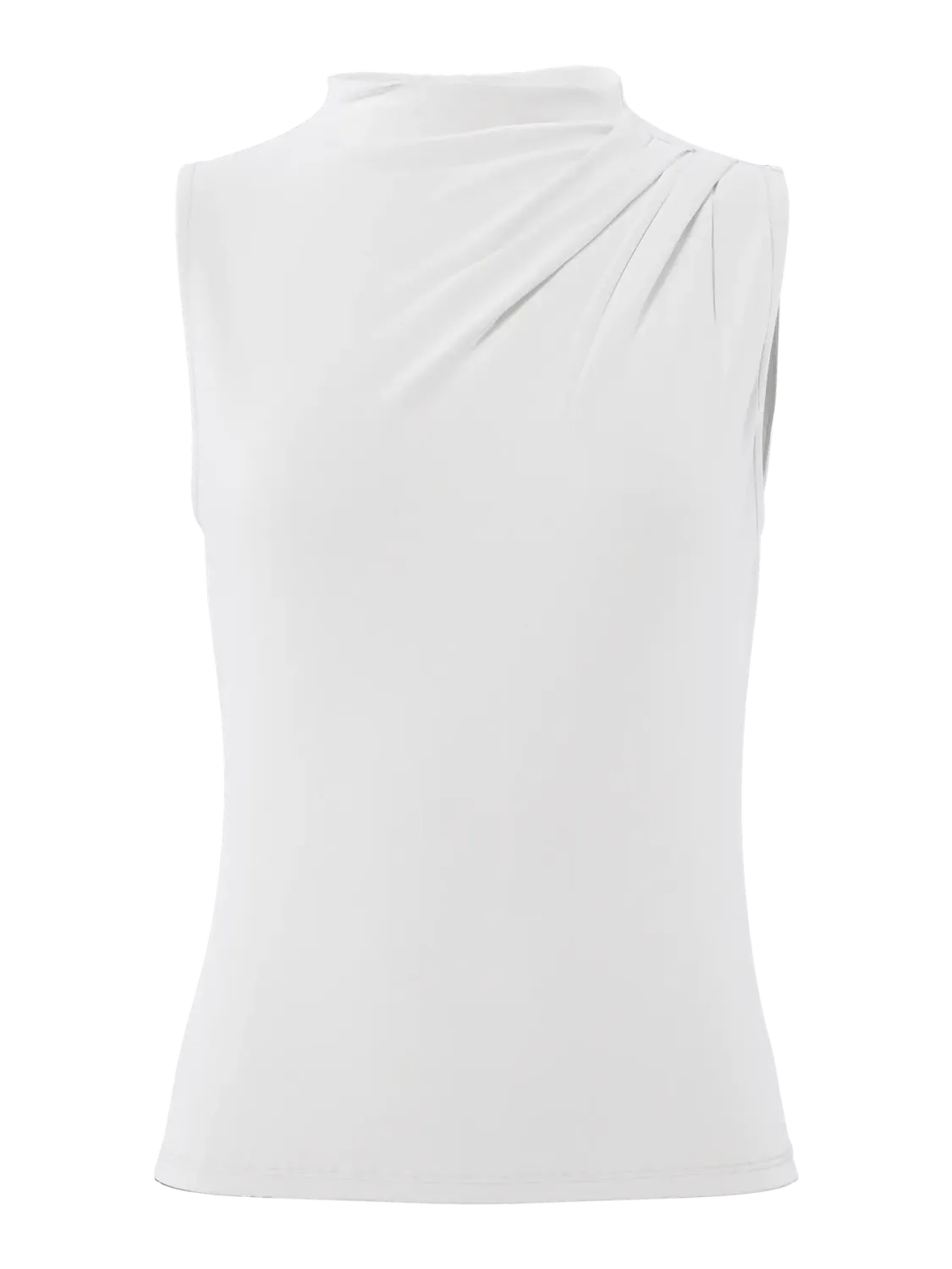 PCMADISON SL DRAPED TOP JRS NOOS BC Cloud Dancer