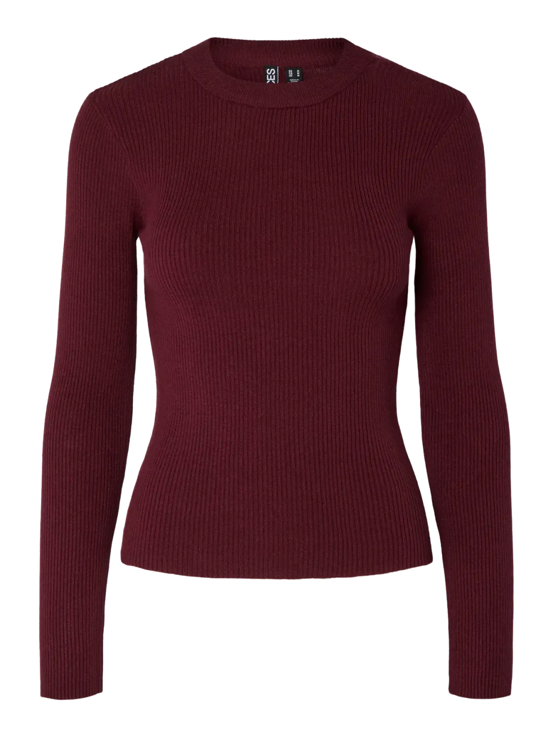 PCMIRA NEW LS O-NECK KNIT NOOS BC Tawny Port