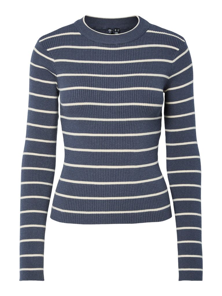 PCMIRA NEW LS O-NECK KNIT NOOS BC Ombre Blue/BIRCH NAR