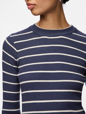 PCMIRA NEW LS O-NECK KNIT NOOS BC Ombre Blue/BIRCH NAR