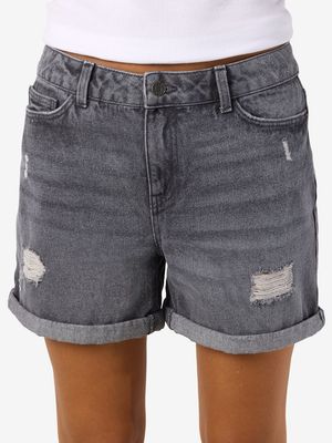 NMSMILEY NW SHORTS DEST VI594DG NOOS Dark Grey Denim