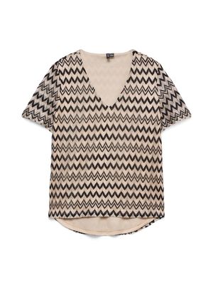 VMVIOLA SS V-NECK TOP JRS Black-Cement