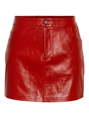NMKANE NW VINYL SHORT SKIRT Racing Red