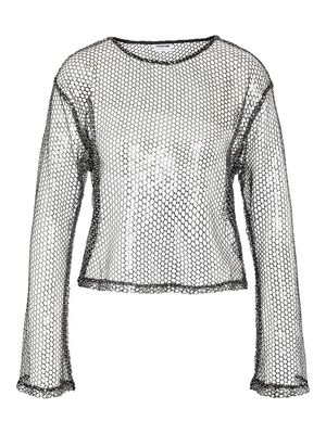 NMHALO L/S BELLSLEEVE TOP JRS Black/LUREX