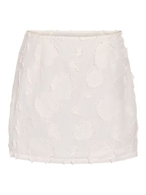 NMALESSA H/W SHORT TEXTURE SKIRT Bright White