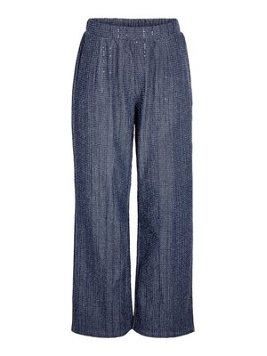 NMAMALIE SEQUIN PANTS Medium Blue Denim
