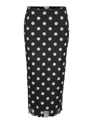 NMLUCIA NW MESH MAXI SKIRT JRS FWD /TNT4 Black/BIG POLKA