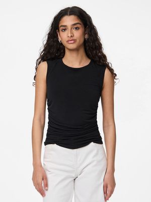 PCMADISON SL RUCHING TOP JRS NOOS BC Black