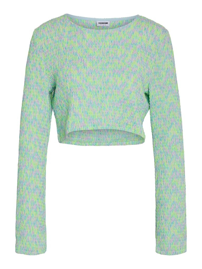 NMMAKNE L/S BELL SLEEVE TOP JRS Irish Green/MULTI CO