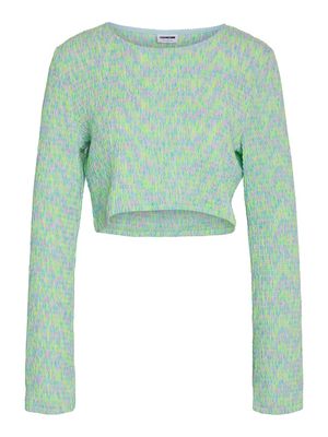 NMMAKNE L/S BELL SLEEVE TOP JRS Irish Green/MULTI CO