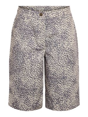 NMJILL NW LONG AOP SHORTS Winter White/LEO