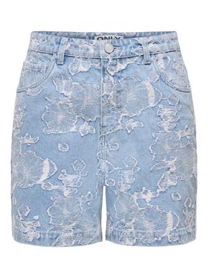 ONLPHINE-AUDE JAQUARD DNM SHORTS QYT Light Blue Denim