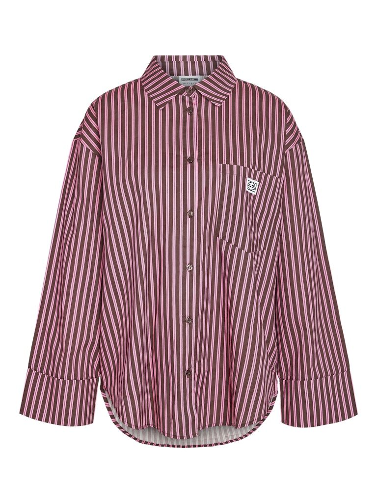 NMFRIDA L/S BUTTON SHIRT WVN BOX Windsor Wine/BEGONIA