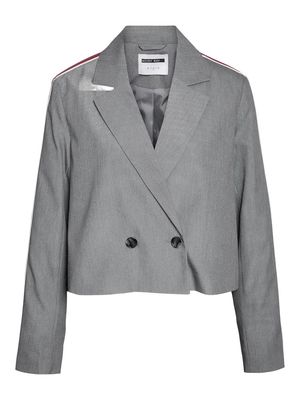 NMANNA CROPPED L/S BLAZER FWD Medium Grey Melange/