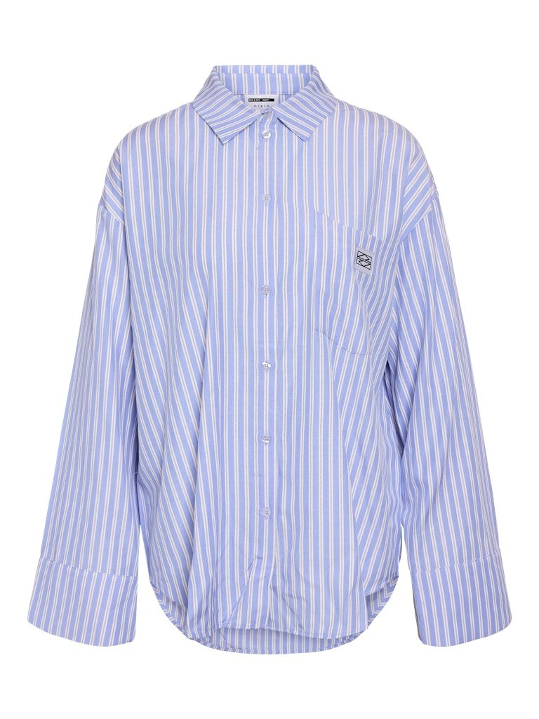 NMFRIDA L/S BUTTON SHIRT WVN BOX Sky Blue/WHITE