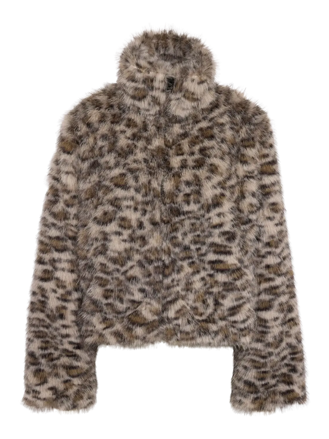 NMJENNIFER FUR JACKET Birch/LEO