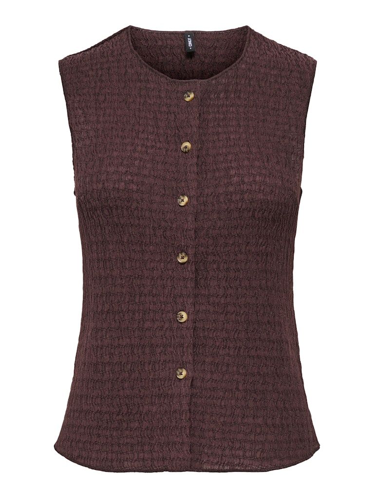 ONLILSE S/L STRUCTURE VEST JRS NOOS Deep Mahogany