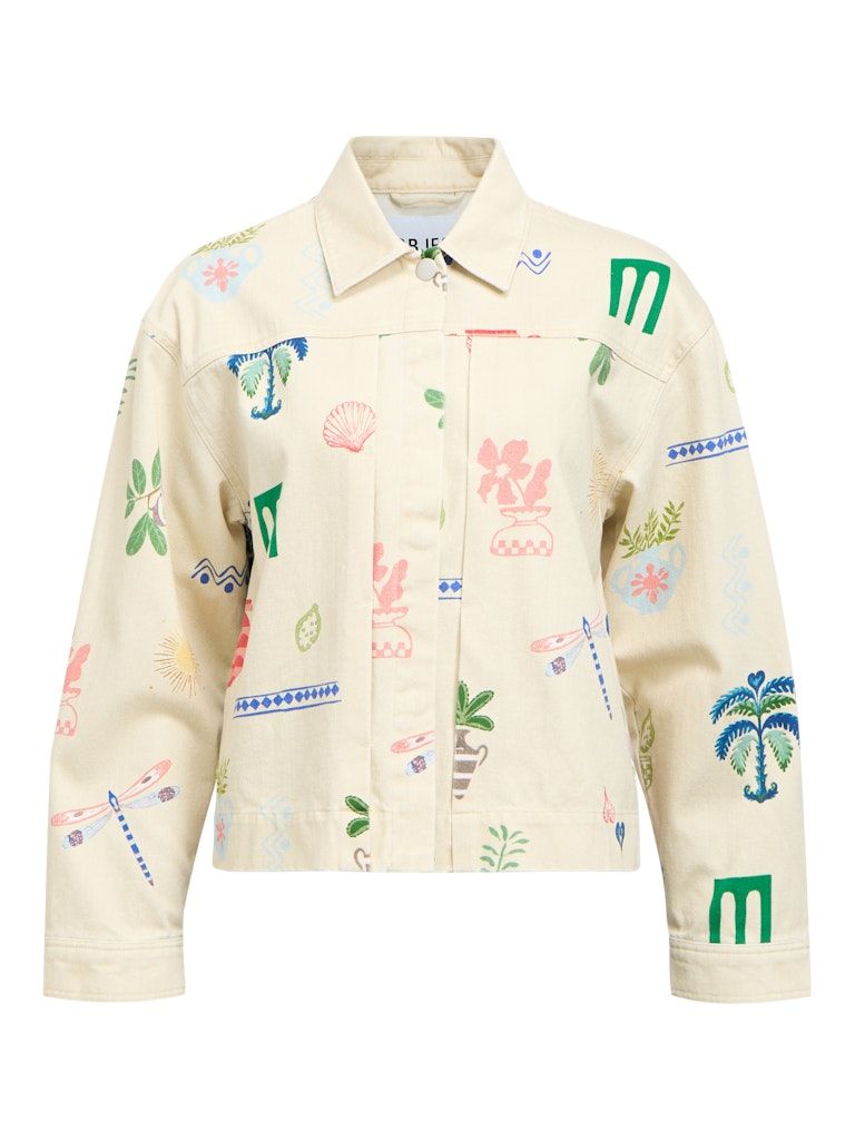 OBJALLY L/S LO PRINTED JACKET 144 Hunus-Multi color