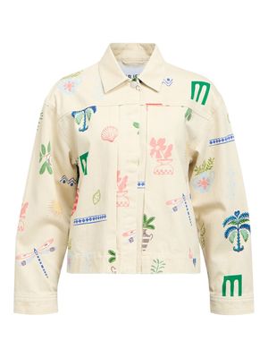 OBJALLY L/S LO PRINTED JACKET 144 Hunus-Multi color