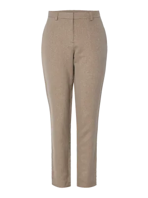 PCBOSELLA MW ANKLE GLITTER PANT NOOS BC Fossil/GOLD LUREX