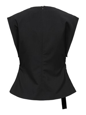 ONLTERRA S/L BELT TOP WVN SUD Black