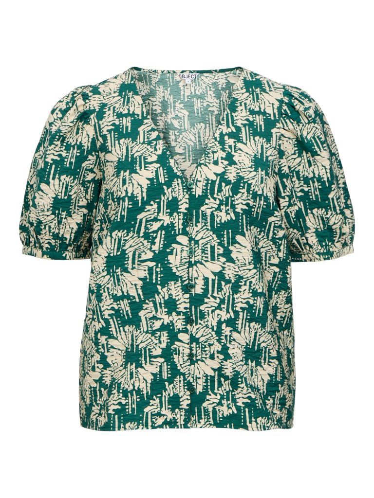 OBJJACIRA S/S V-NECK TOP NOOS Botanical Garden/San