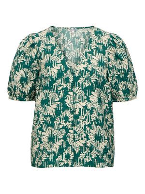OBJJACIRA S/S V-NECK TOP NOOS Botanical Garden/San