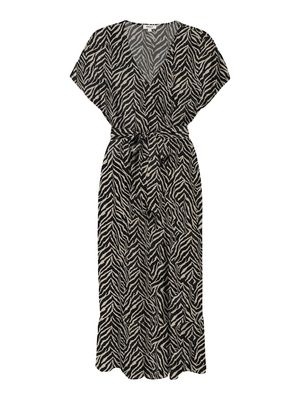 ONLZILLA ADELE SS LONG DRESS NOOS WVN  Black/KATTY ANIMAL