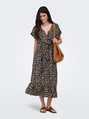 ONLZILLA ADELE SS LONG DRESS NOOS WVN  Timber Wolf/631 WILD