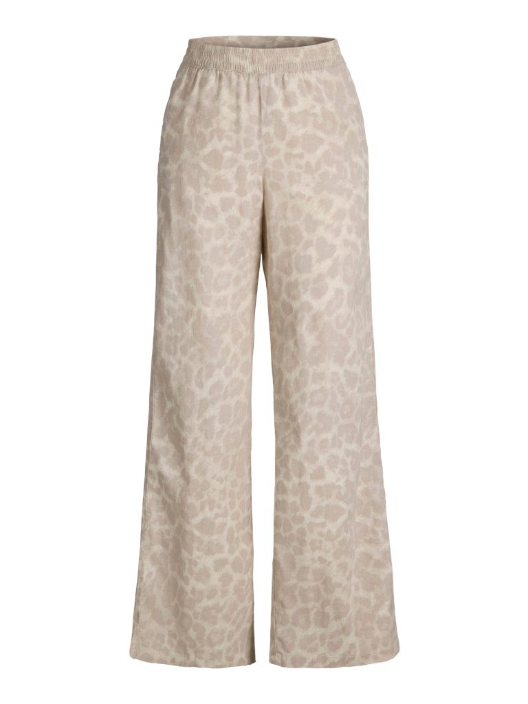 JXSKY BREEZY WIDE MW PANTS PNT LN Silver Cloud/Leopard
